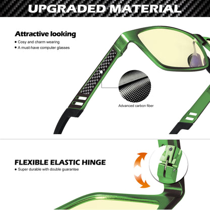 ANYLUV Blue Light Blocking Glasses Men Computer Gaming Glasses Lightweight Al-Mg Metal Anti Eyestrain UV400 Clear Lens Eye Protection 