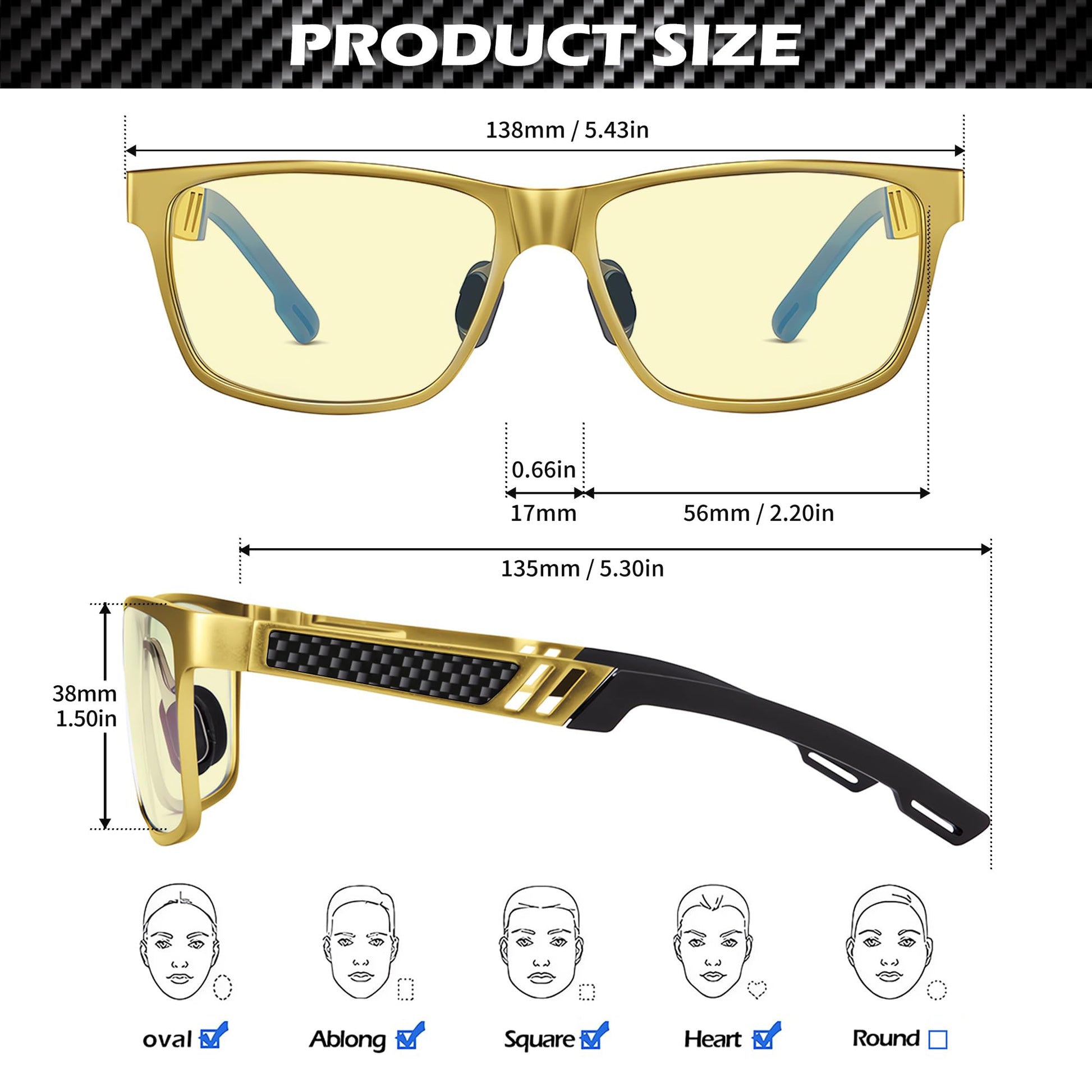 ANYLUV Blue Light Blocking Glasses Men Computer Gaming Glasses Lightweight Al-Mg Metal Anti Eyestrain UV400 Clear Lens Eye Protection 