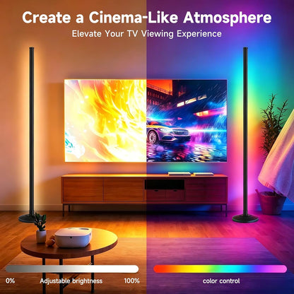 Bevenus RGB Corner Floor Lamp,1800LM LED Standing Lamp for Gaming Room,1P