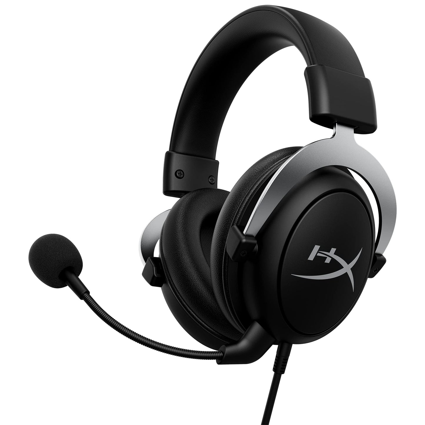 HyperX CloudX, Official Xbox Licensed Gaming Headset, Compatible with Xbox One and Series X|S, Memory Foam Ear Cushions, Detachable Noise-Cancelling Mic, in-line Audio Controls,Black/ Silver