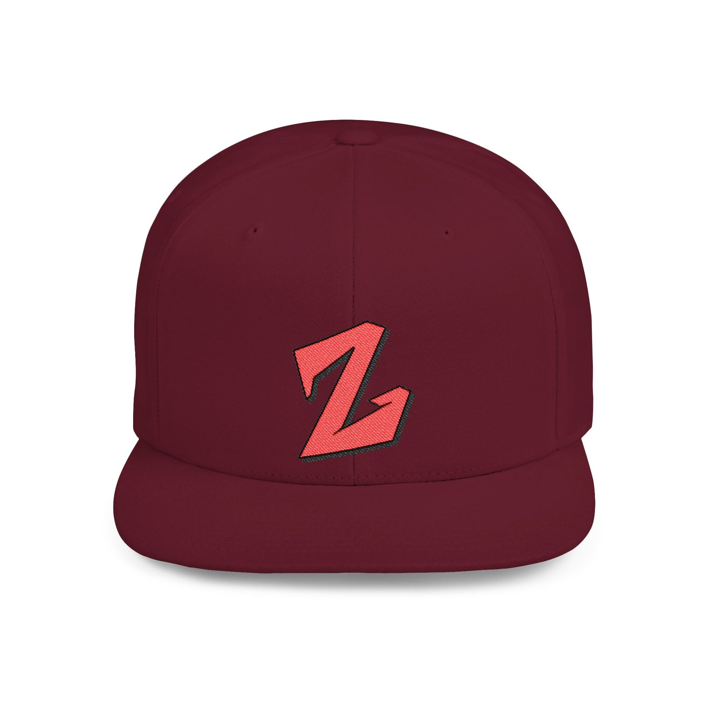 Custom Z-Embroidered Flat Bill Snapback Hat | Trendy Streetwear Accessory