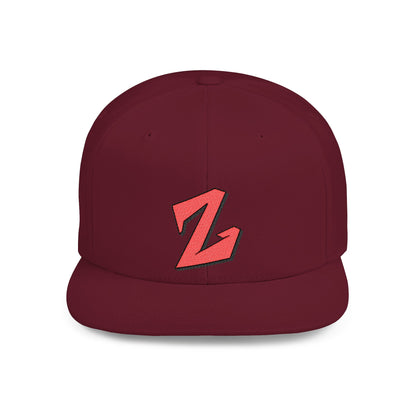 Custom Z-Embroidered Flat Bill Snapback Hat | Trendy Streetwear Accessory