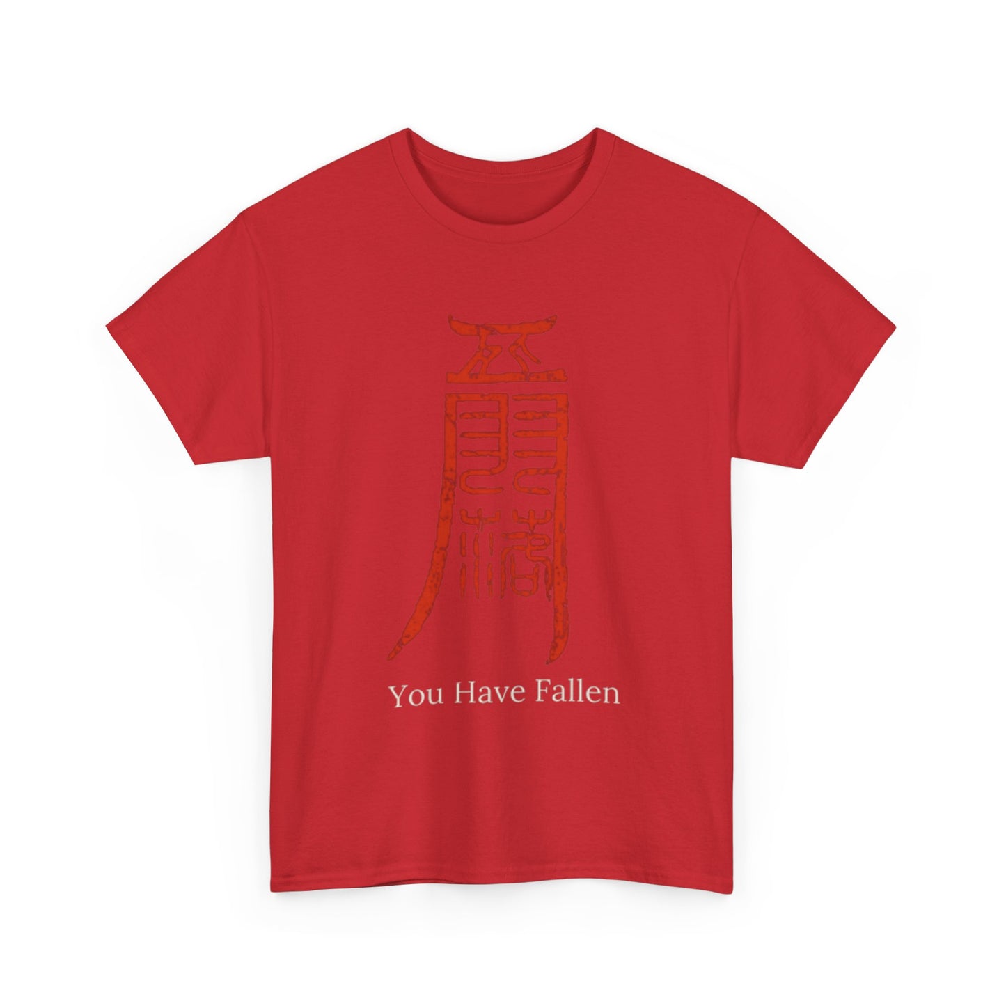 Camiseta — Diseño Gráfico 'Has Caído' Kanji Rojo (Estilo Gamer/Anime)