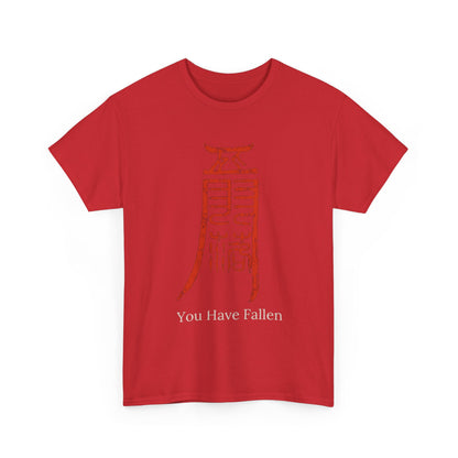 Camiseta — Diseño Gráfico 'Has Caído' Kanji Rojo (Estilo Gamer/Anime)