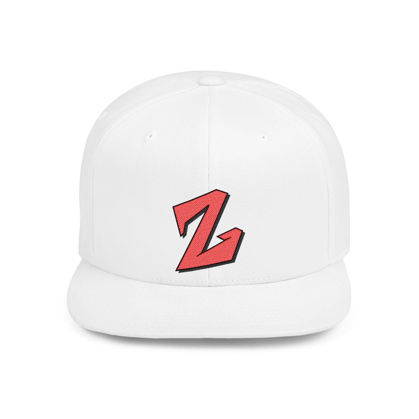 Custom Z-Embroidered Flat Bill Snapback Hat | Trendy Streetwear Accessory