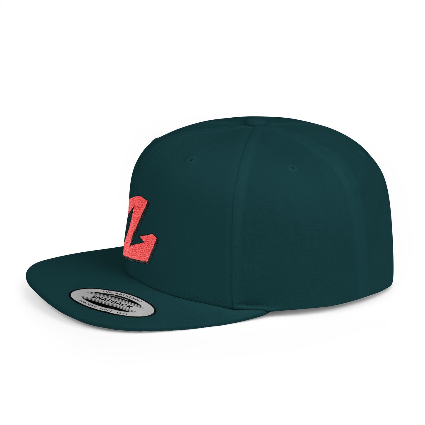 Custom Z-Embroidered Flat Bill Snapback Hat | Trendy Streetwear Accessory