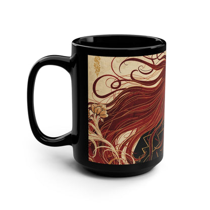 Elden Ring–Inspired Dark Fantasy Malenia Coffee Mug — 15oz Black Mug