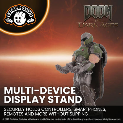 Cableguys Doomslayer Controller Holder & Phone Stand - Gaming Setup Accessories for Desk and Game Room, Controller Stand Compatible with Xbox, PlayStation & Most Standard Game Controllers