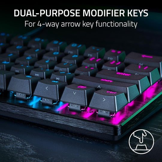 Razer Huntsman V3 Pro TKL Esports Gaming Keyboard: Analog Optical Switches - Razer Snap Tap - Rapid Trigger - Adjustable Actuation - Media Keys & Dial - Doubleshot PBT Keycaps - Wrist Rest - Black