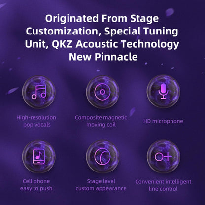 HJX QKZ AK6 Pro Wired IEM for Gaming Earbuds with MIC, in Ear Monitor Headphones, Deep Bass Sound, 1DD 11mm Dynamic Driver, IEM for Music Video Calling(Colors)
