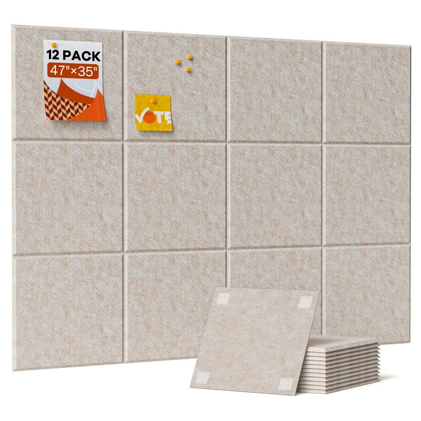 Soundsbay Hexagon Acoustic Panels, Self-Adhesive 18 Pack Sound Panels