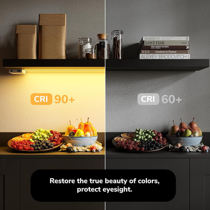 BAMEOS Floating Shelves with RGB LED, 31" Wall Mounted Wooden Shelves with Invisible Brackets, Set of 2, Hanging Wall Shelves for Bedroom, Bathroom, Living Room and Kitchen (Black)