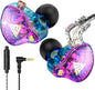 HJX QKZ AK6 Pro Wired IEM for Gaming Earbuds with MIC, in Ear Monitor Headphones, Deep Bass Sound, 1DD 11mm Dynamic Driver, IEM for Music Video Calling(Colors)