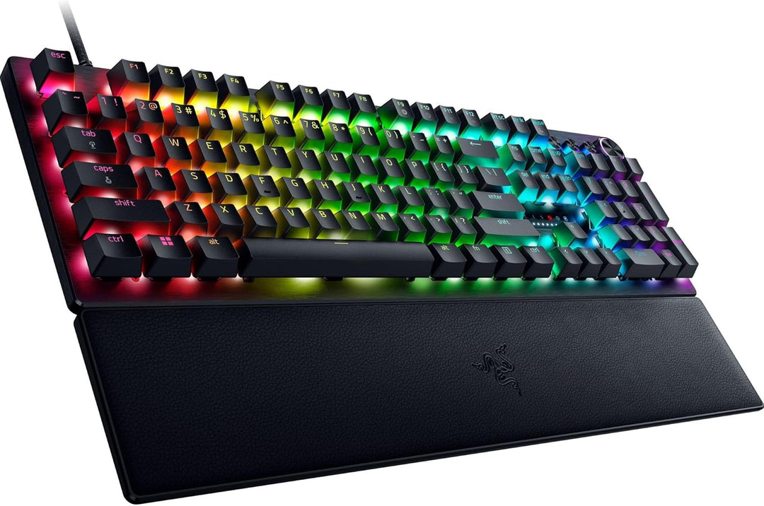 Razer Huntsman V3 Pro TKL Esports Gaming Keyboard: Analog Optical Switches - Razer Snap Tap - Rapid Trigger - Adjustable Actuation - Media Keys & Dial - Doubleshot PBT Keycaps - Wrist Rest - Black