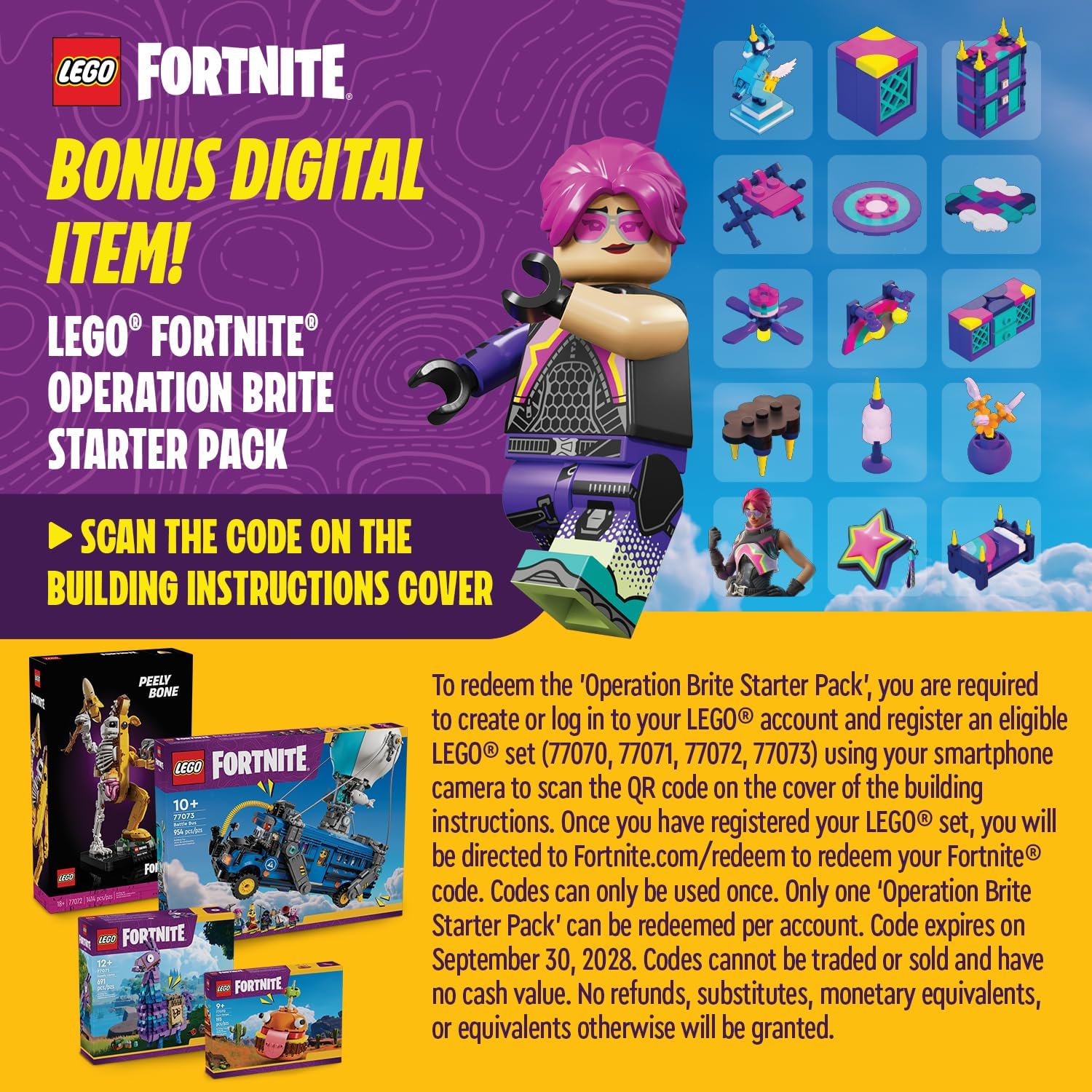 LEGO Fortnite Battle Bus Building Toy - Collectible Fortnite Toy for Kids, Boys & Girls, Ages 10+ - Pretend Play Set with 9 Minifigures from Video Game - Gift for Birthdays - 77073