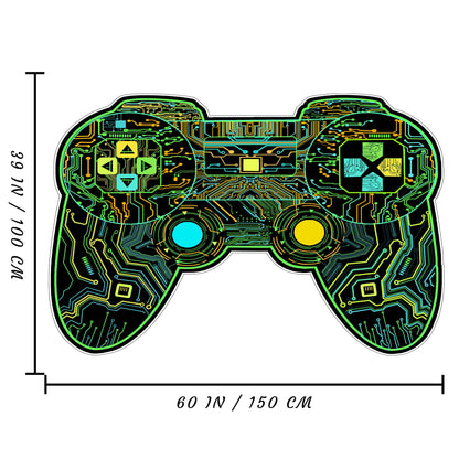Gaming Rug Teen Boys Carpet Glow in The Blacklight Gamer Rug for Boys Room Playroom Non-Slip Area Rug Kids Boys Girls Game Room Casual Mat (60"x39")