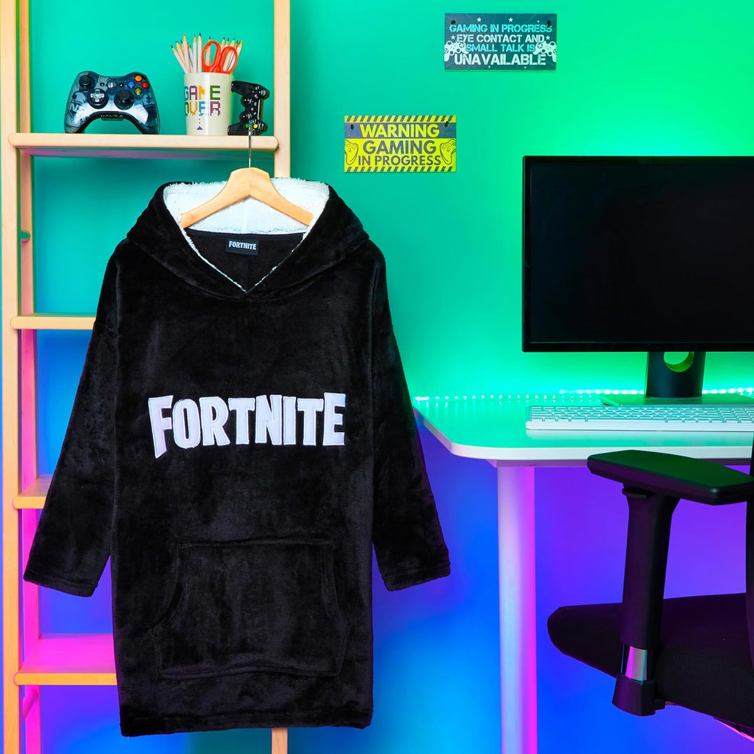 FORTNITE Hoodie for Boys, Oversized Hoodie Sweatshirt Blanket, Warm Comfortable Hooded Robe, Gifts for Boys Girls Teens