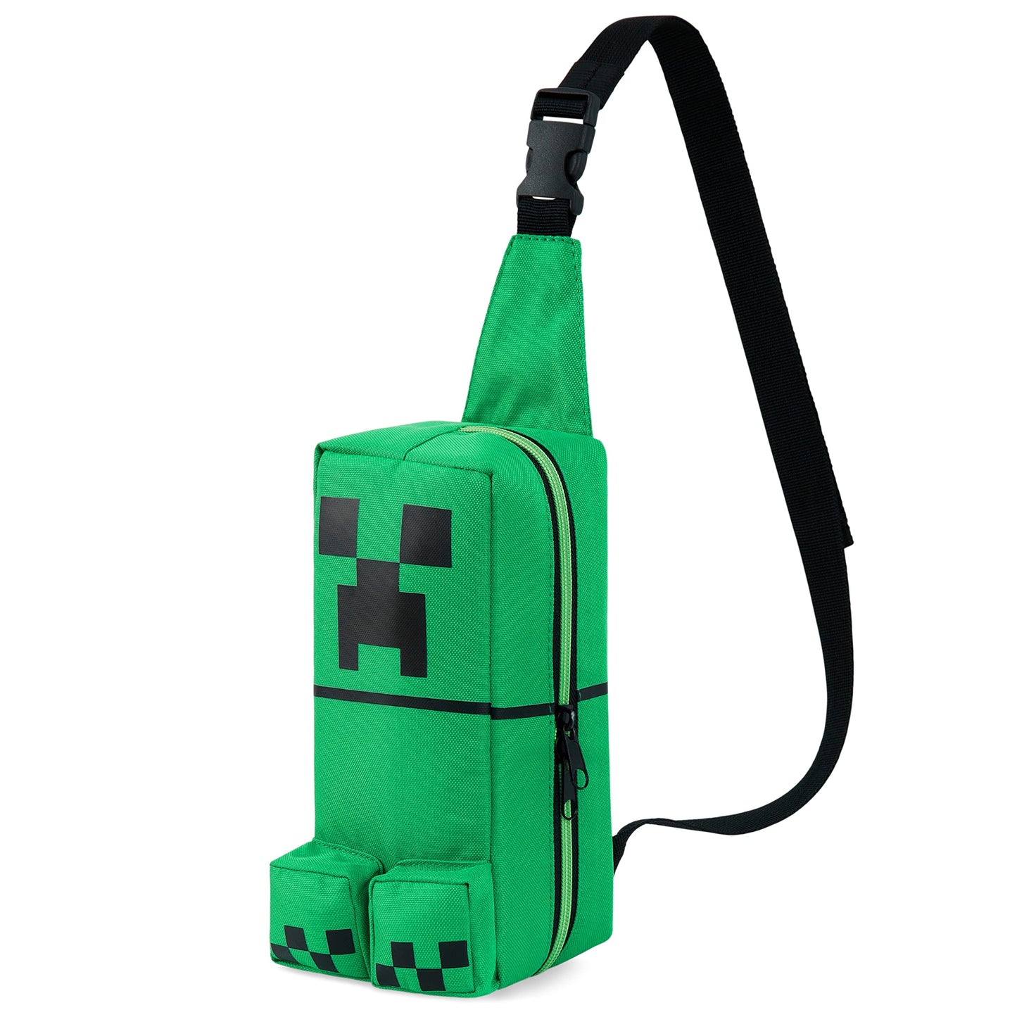 Minecraft Crossbody Bag for Kids Teens Creeper Sling Chest Bag for Travel with Adjustable Strap Gamer Gifts for Boys