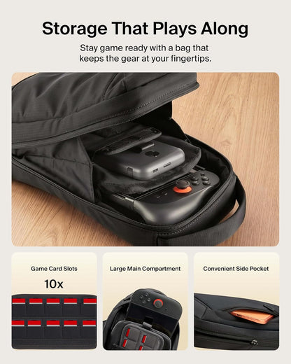 Belkin Nintendo Switch 2 Carrying Case, Sling Crossbody Travel Bag | Lightweight crossbody travel bag with stowable crossbody strap, soft interior, fits 2 Pro Controllers and 10 game card slots