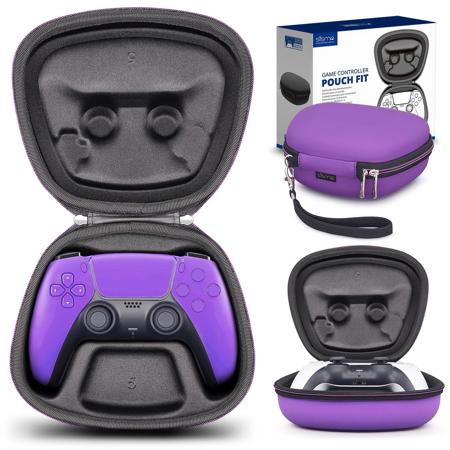 Carry Case Compatible with PS5 DualSense Wireless Controller, PlayStation 5 Controller Holder Travel Safekeeping Protective Case Storage Bag