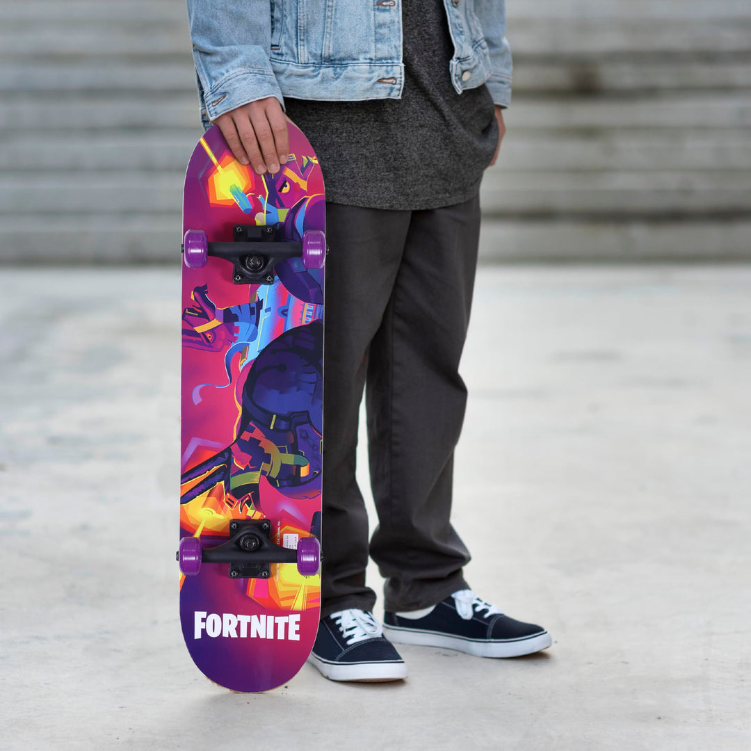 Fortnite 31" Skateboard - Cruiser Skateboard with Printed Graphic Grip Tape, ABEC-5 Bearings, Durable Deck & Smooth Wheels, Great for Teens