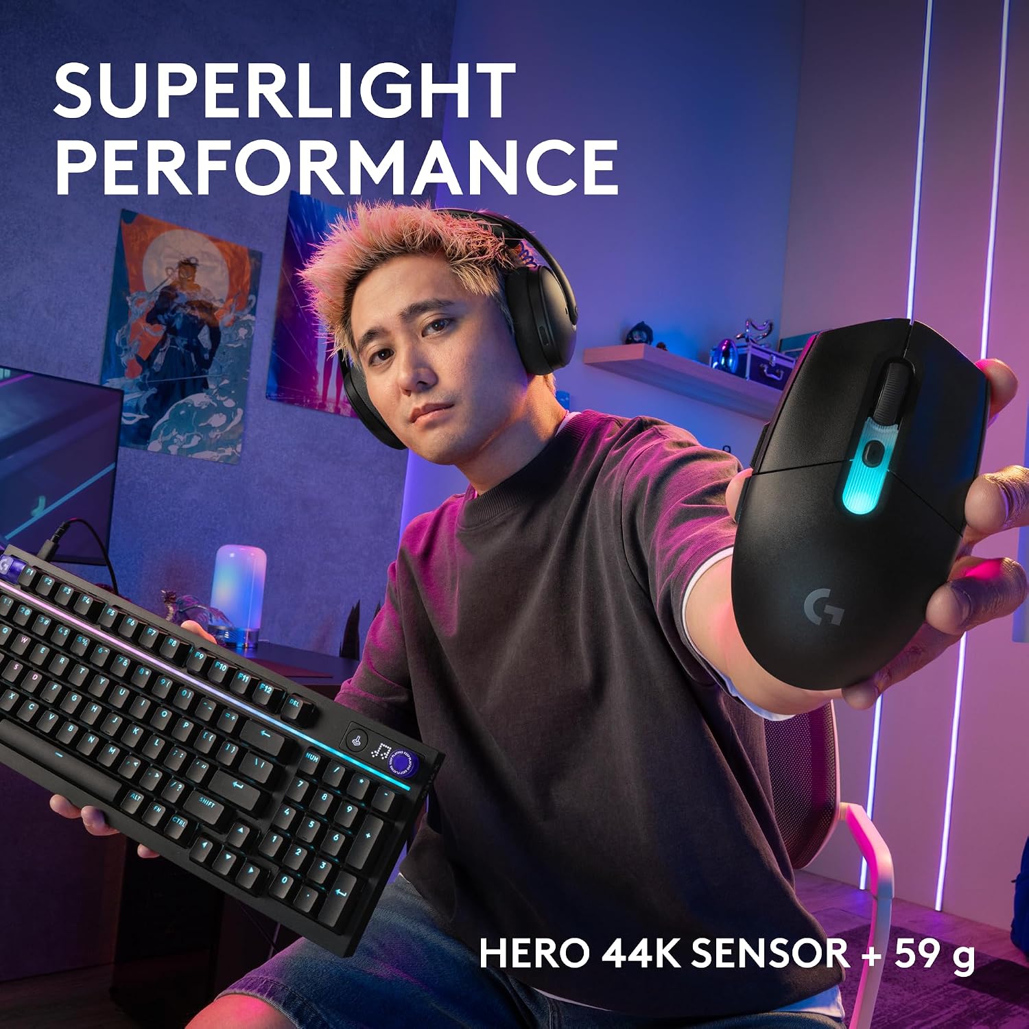 Logitech G305 X Superlight Wireless Gaming Mouse - Black
