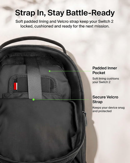 Belkin Nintendo Switch 2 Carrying Case, Sling Crossbody Travel Bag | Lightweight crossbody travel bag with stowable crossbody strap, soft interior, fits 2 Pro Controllers and 10 game card slots
