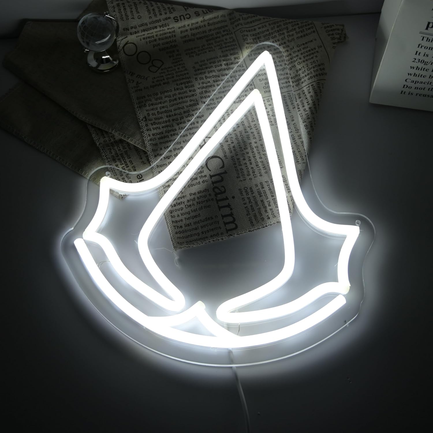 Assassin Neon Sign - LED Gaming Wall Decor | USB Powered Gamer Gift 11x13.8IN