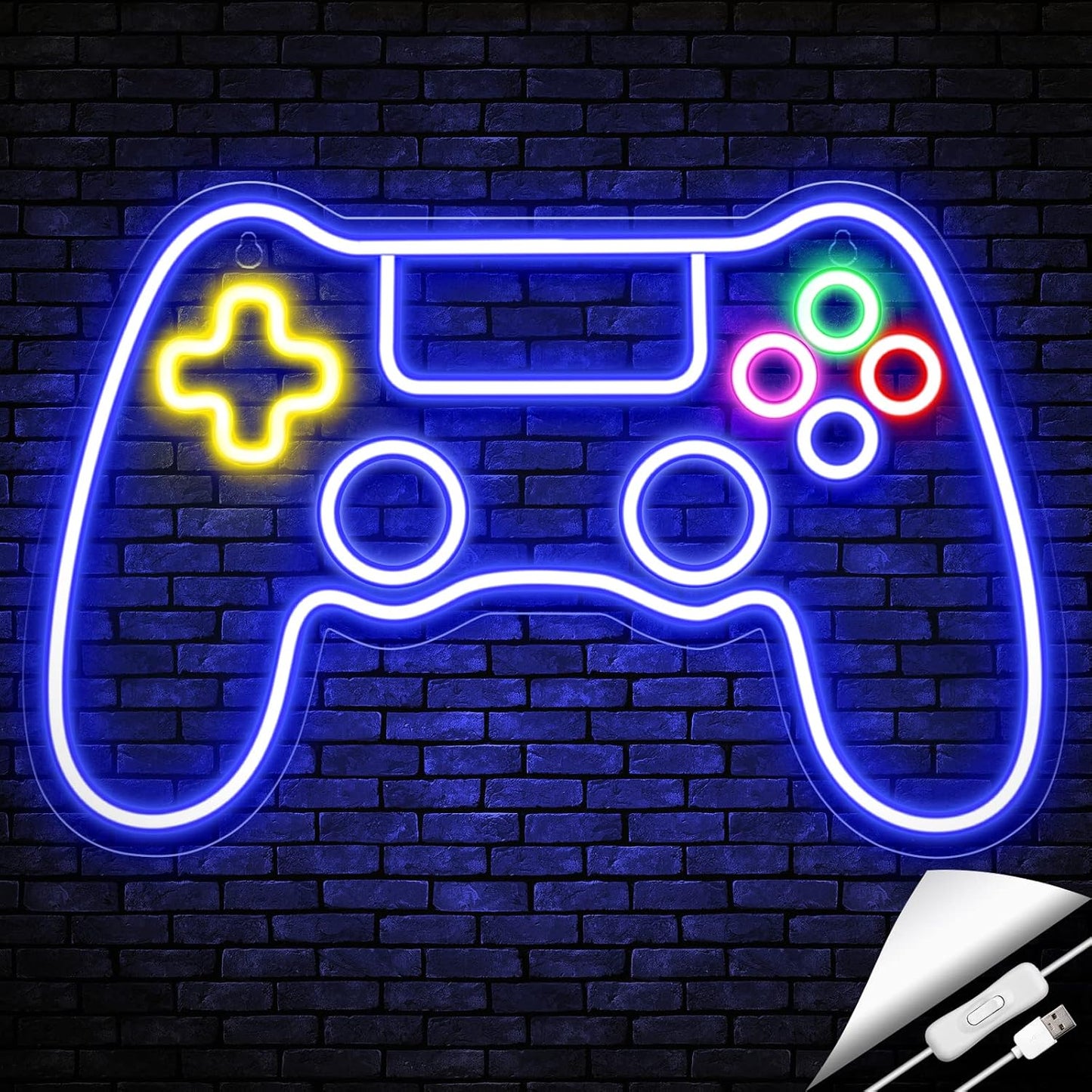Kavaas Neon Sign for Gamer Room Decor - LED Game Neon Sign for Teen Boy Room Decor - Best Gamer Gifts for Boys, Kids