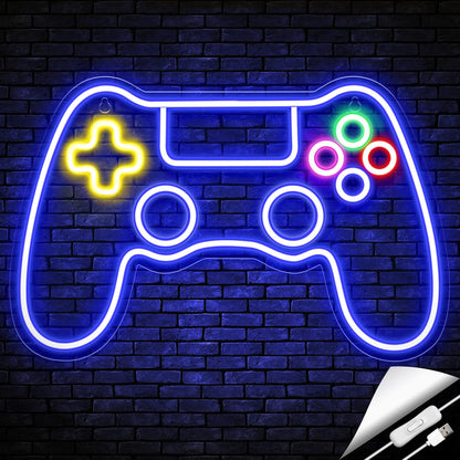 Kavaas Neon Sign for Gamer Room Decor - LED Game Neon Sign for Teen Boy Room Decor - Best Gamer Gifts for Boys, Kids