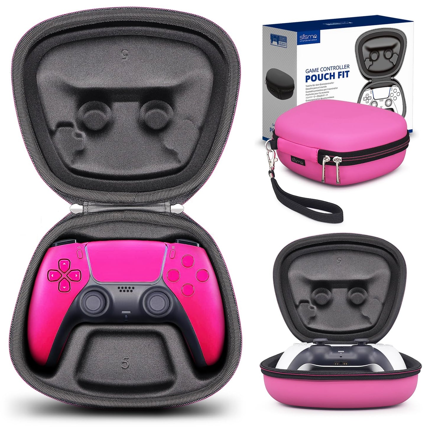 Carry Case Compatible with PS5 DualSense Wireless Controller, PlayStation 5 Controller Holder Travel Safekeeping Protective Case Storage Bag