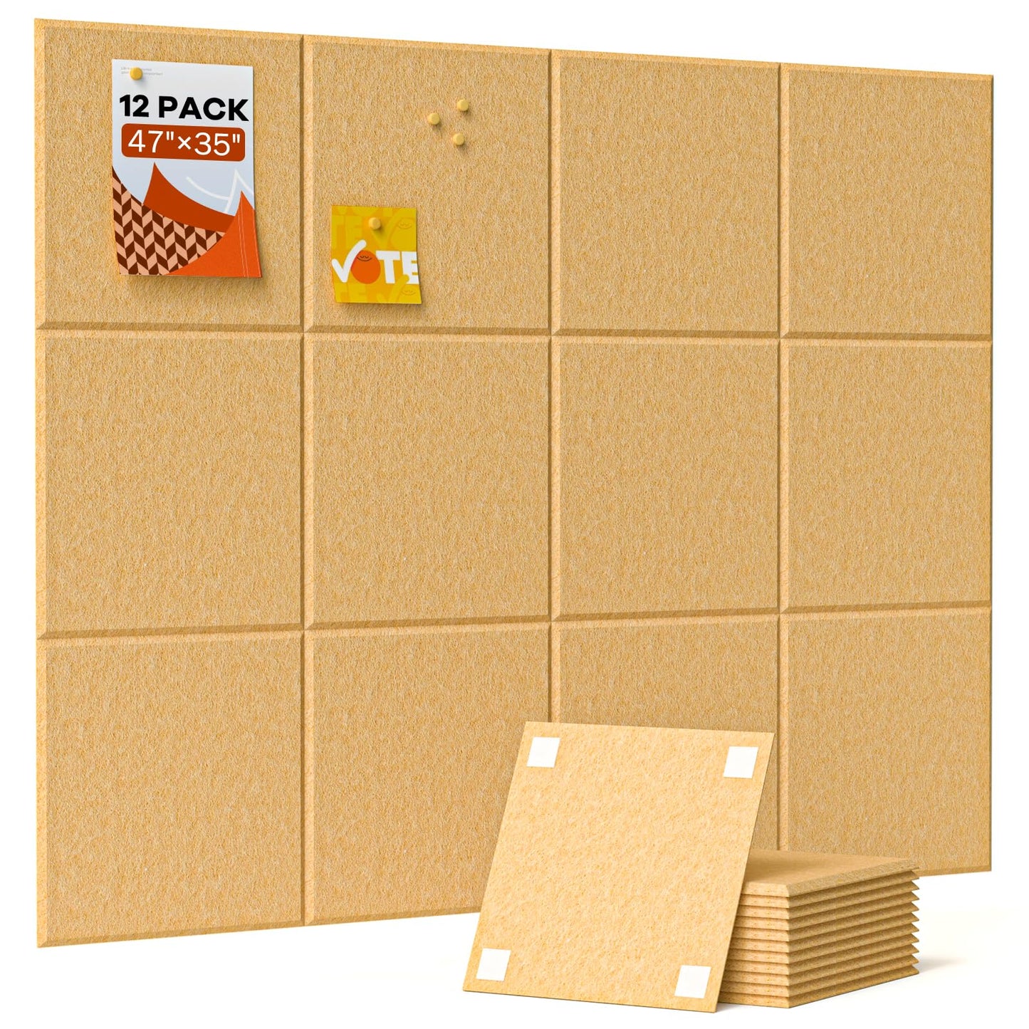 Soundsbay Hexagon Acoustic Panels, Self-Adhesive 18 Pack Sound Panels