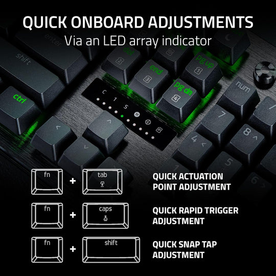 Razer Huntsman V3 Pro TKL Esports Gaming Keyboard: Analog Optical Switches - Razer Snap Tap - Rapid Trigger - Adjustable Actuation - Media Keys & Dial - Doubleshot PBT Keycaps - Wrist Rest - Black