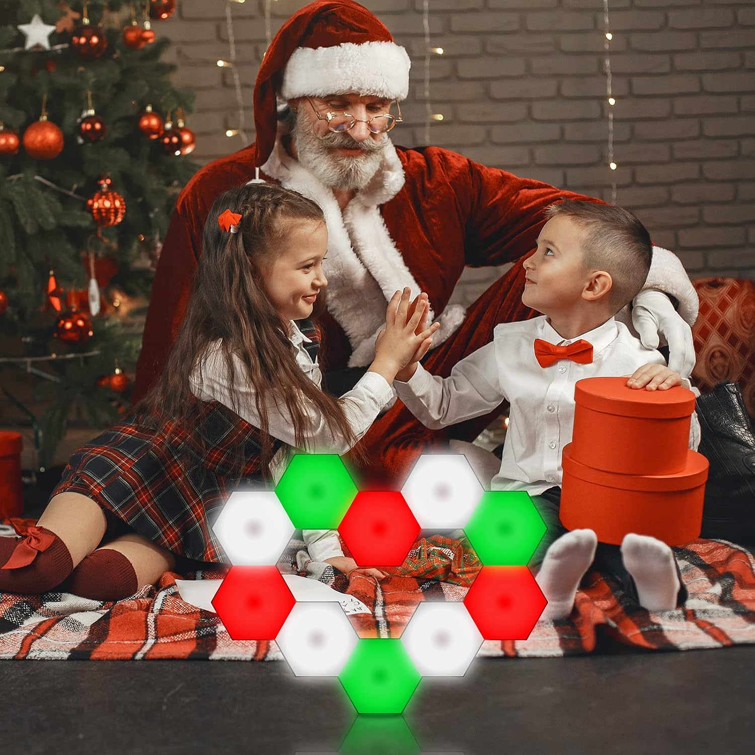 Vcwtty Hexagon Light Panels with Remote, 13 Colors, 6 Pack