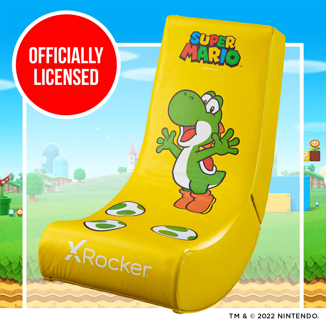 X Rocker Nintendo Video Gaming Chair for Kids 5-17, Floor Rocker, Gifts for Gamers, Mario, Bowser, Peach, Luigi, Yoshi, Gifts for Teens, Boys, Girls