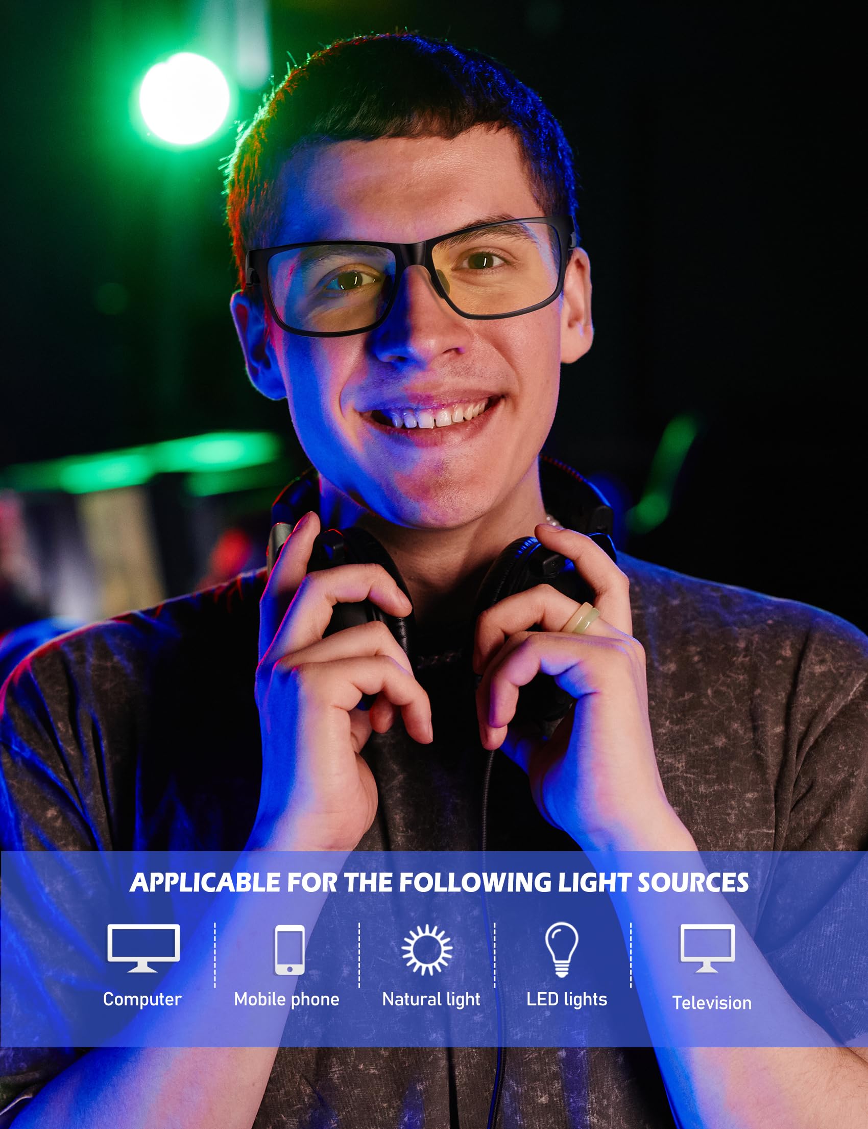 ANYLUV Blue Light Blocking Glasses Men Computer Gaming Glasses Lightweight Al-Mg Metal Anti Eyestrain UV400 Clear Lens Eye Protection 