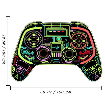 Gaming Rug Teen Boys Carpet Glow in The Blacklight Gamer Rug for Boys Room Playroom Non-Slip Area Rug Kids Boys Girls Game Room Casual Mat (60"x39")