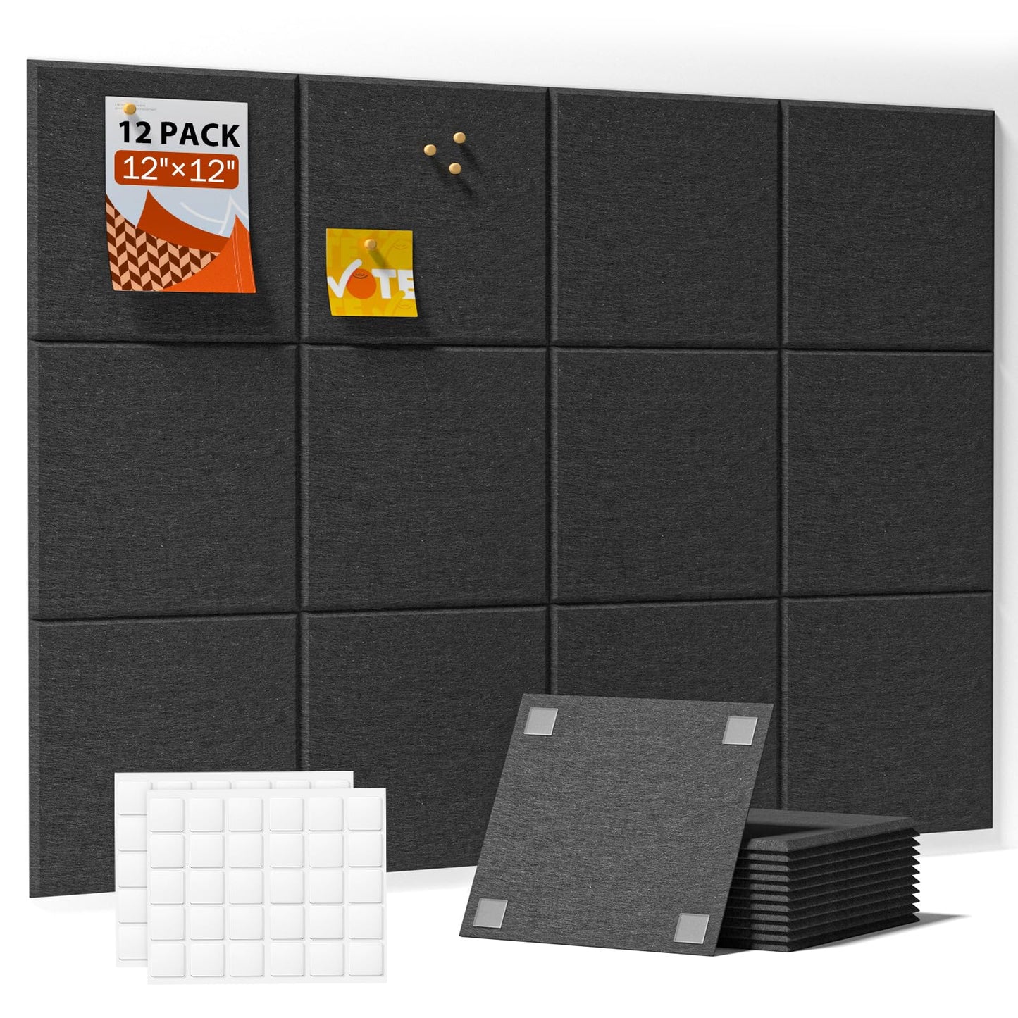 Soundsbay Hexagon Acoustic Panels, Self-Adhesive 18 Pack Sound Panels