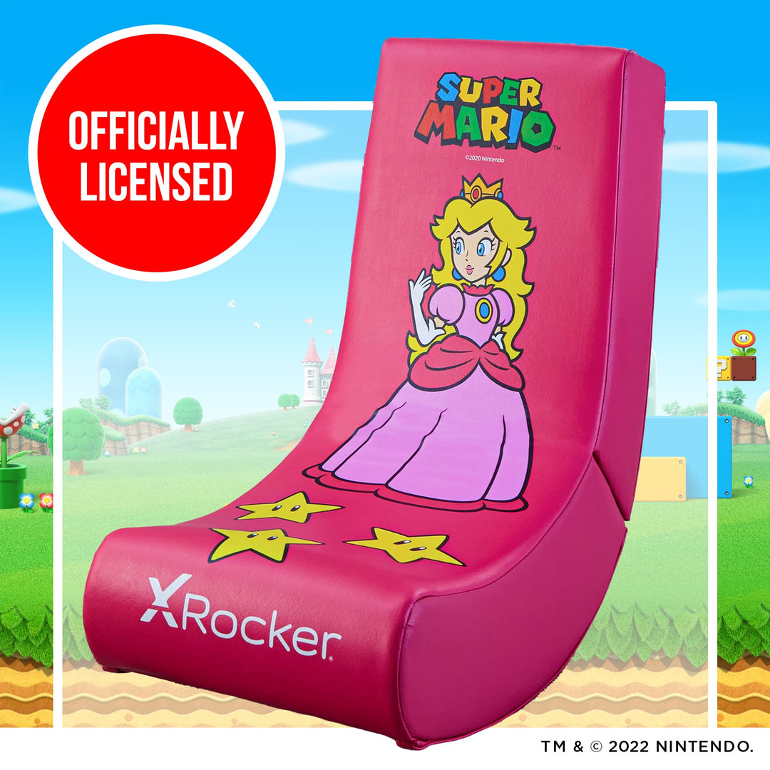 X Rocker Nintendo Video Gaming Chair for Kids 5-17, Floor Rocker, Gifts for Gamers, Mario, Bowser, Peach, Luigi, Yoshi, Gifts for Teens, Boys, Girls