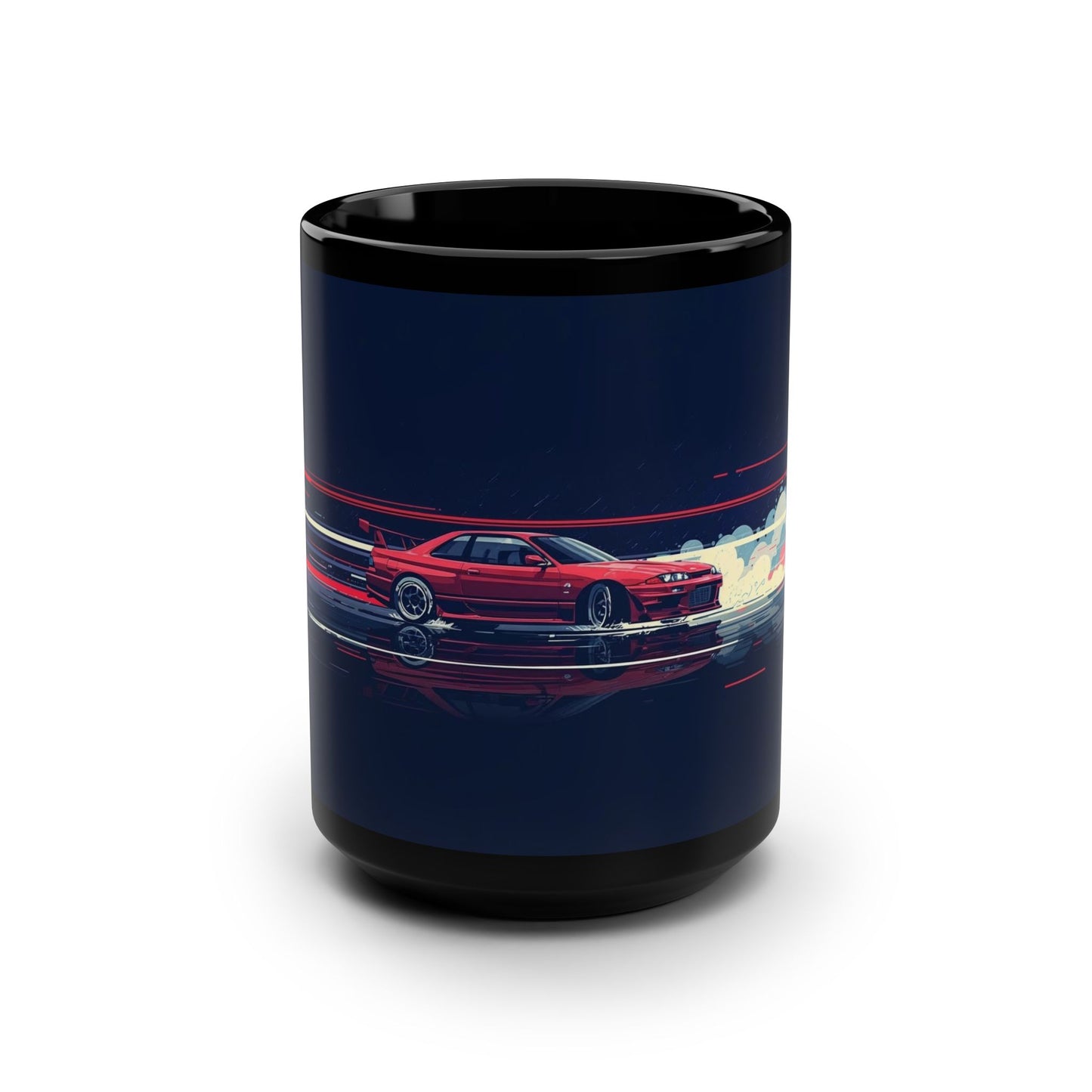 JDM Drift Car 15oz Black Mug — Racing Series Coffee Cup