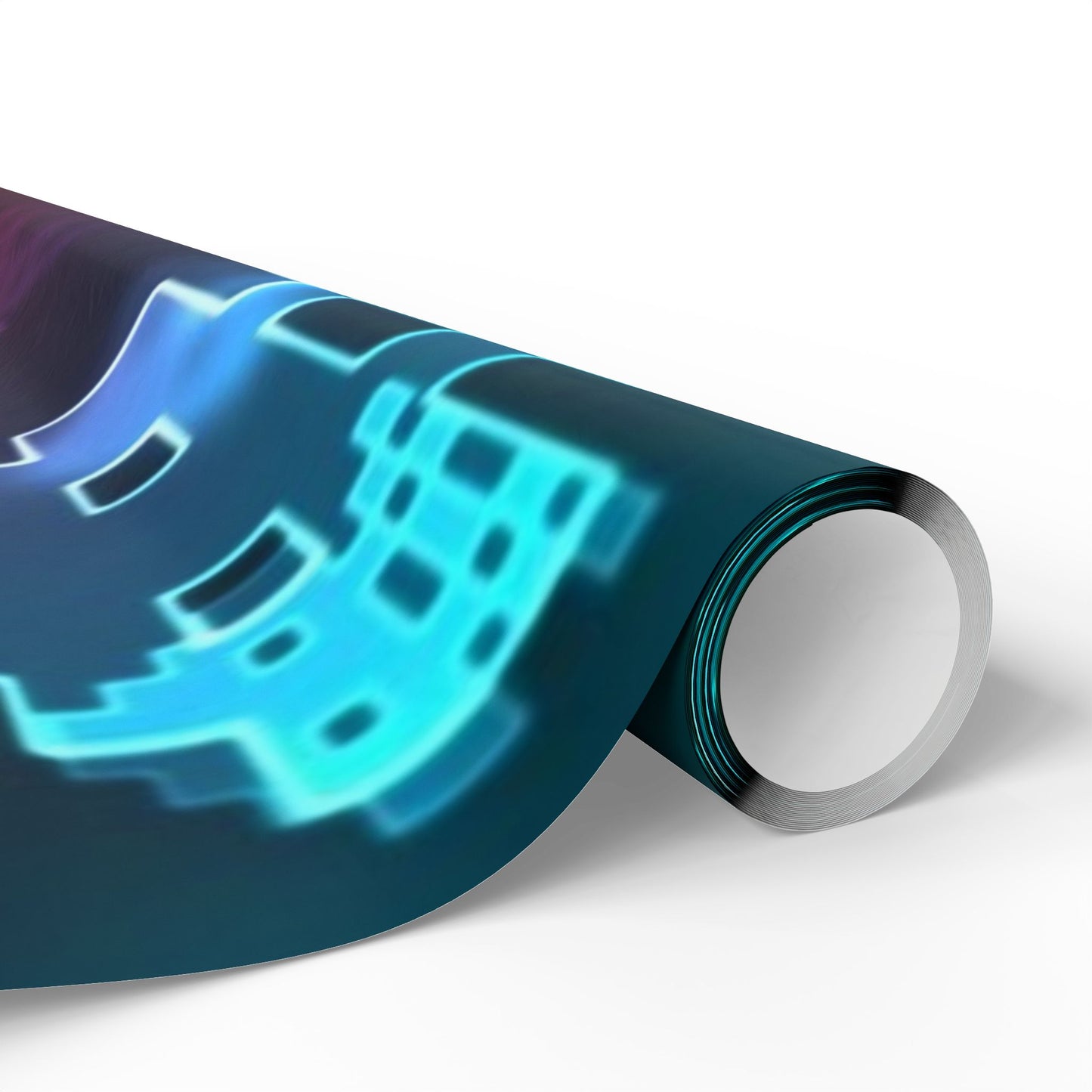 Neon Galaxy Retro Wrapping Paper Roll — Cosmic Arcade Gift Wrap