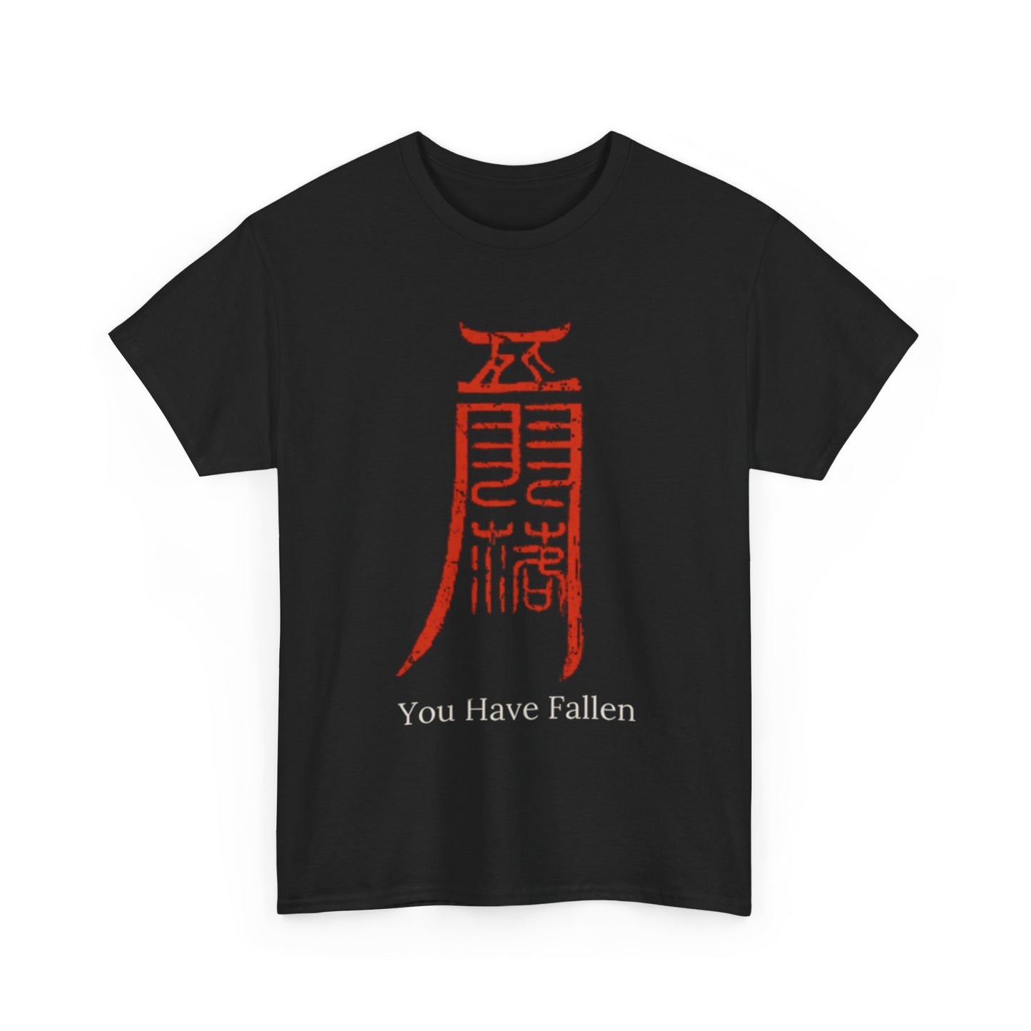 Camiseta — Diseño Gráfico 'Has Caído' Kanji Rojo (Estilo Gamer/Anime)