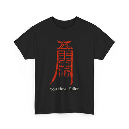 Camiseta — Diseño Gráfico 'Has Caído' Kanji Rojo (Estilo Gamer/Anime)