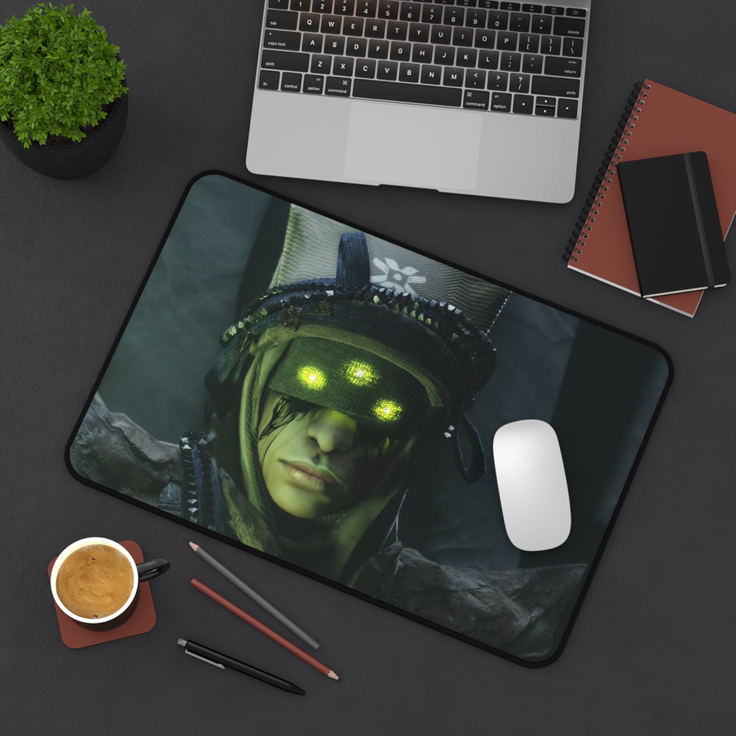 Neon Ranger Desk Mat — Night Vision Gaming Mouse Pad
