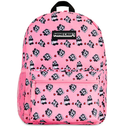 Minecraft Backpack for Boys Kids Teens Adjustable Straps Front Pocket Daypack Backpacks for Sports Gym School Gamer Gifts (Blue)