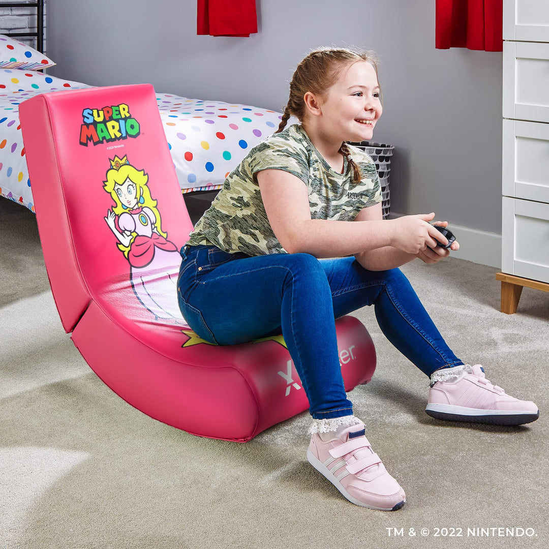 X Rocker Nintendo Video Gaming Chair for Kids 5-17, Floor Rocker, Gifts for Gamers, Mario, Bowser, Peach, Luigi, Yoshi, Gifts for Teens, Boys, Girls