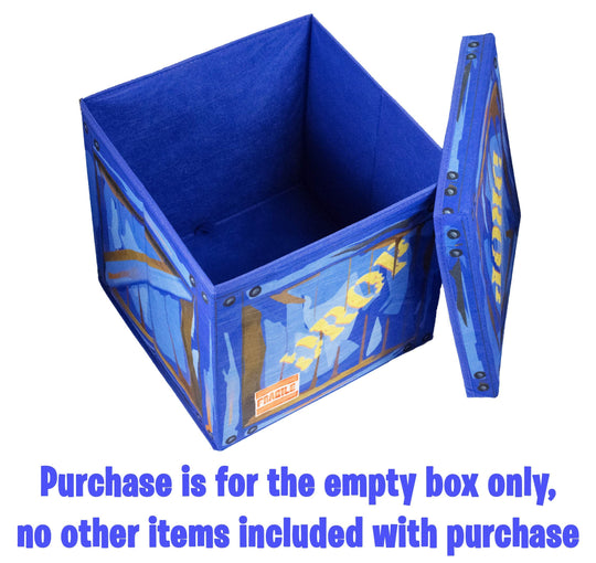 CampLiner Large Loot Drop Box Accessory (14” x 14” x 14”) - Goes with Merch Like Pickaxes, Guns, Costumes - Perfect Decoration Gift for Gamers, Boys, Parties