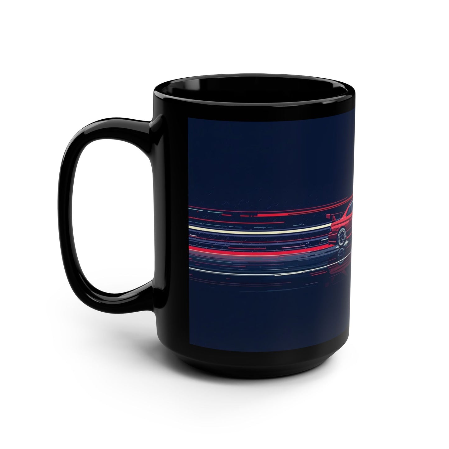 JDM Drift Car 15oz Black Mug — Racing Series Coffee Cup