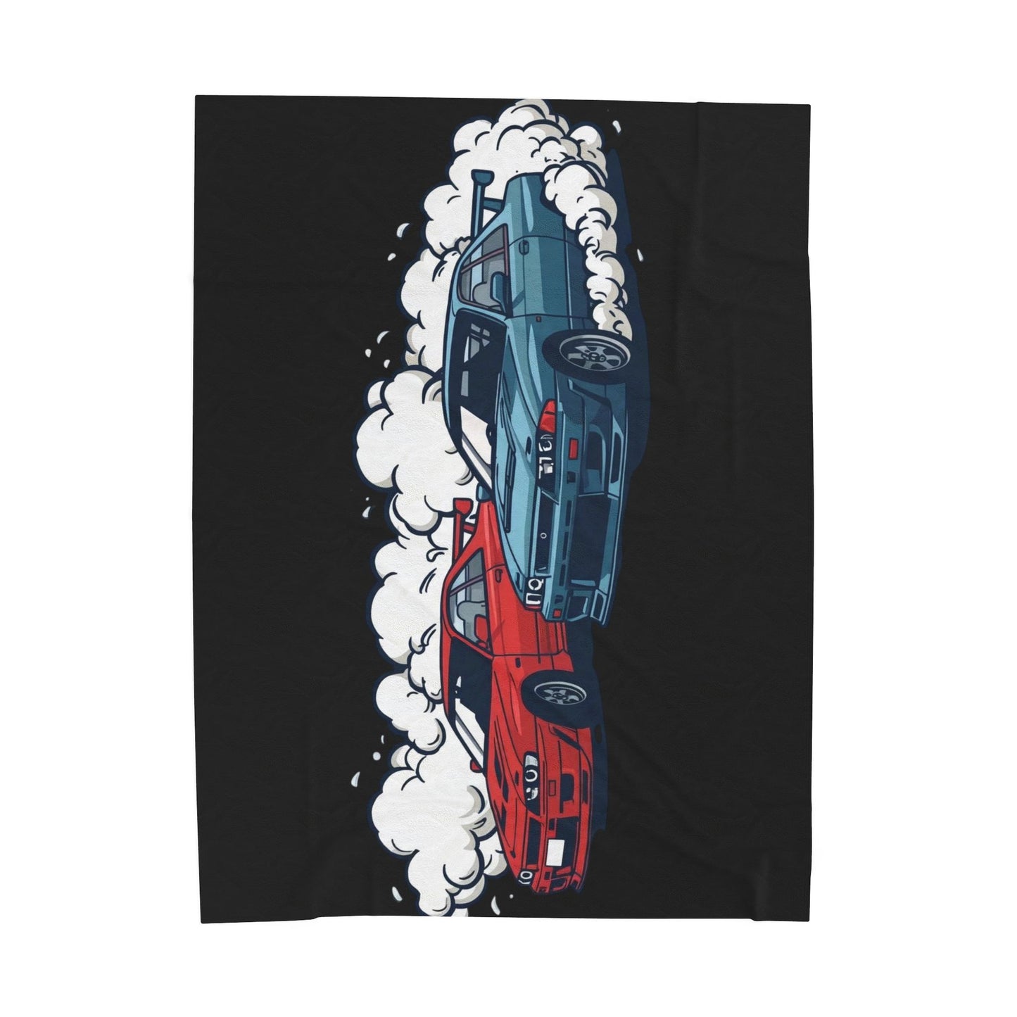 JDM Drift Cars Velveteen Plush Blanket — Japanese Street Racing Throw