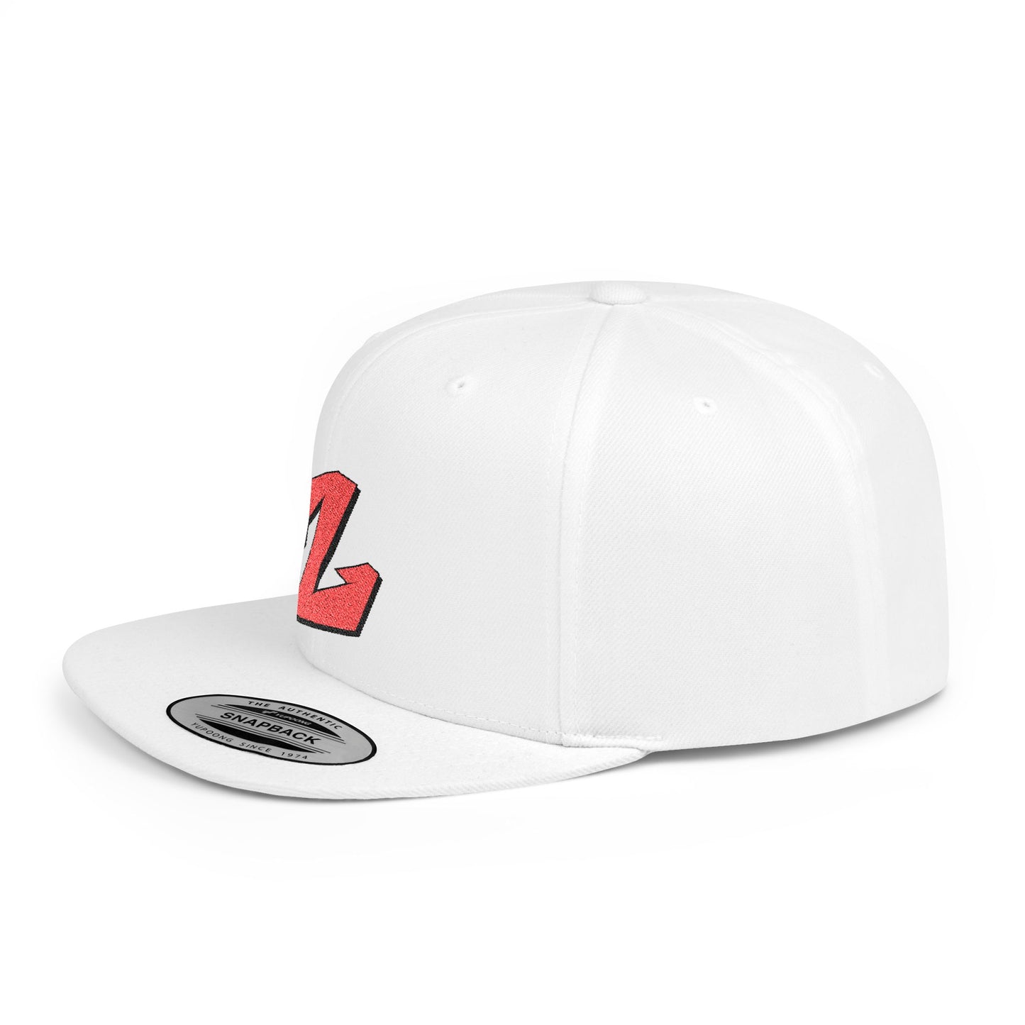 Custom Z-Embroidered Flat Bill Snapback Hat | Trendy Streetwear Accessory